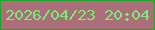 文字の大きさ：2、枠の色：16aa29、背景の色：ac6e7a、文字の色：79ee75 無料ブログパーツのブログ時計