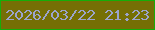 文字の大きさ：4、枠の色：16ad09、背景の色：756f05、文字の色：9ba4cd 無料ブログパーツのブログ時計