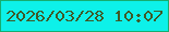 文字の大きさ：1、枠の色：16ad70、背景の色：0df1e9、文字の色：3f5927 無料ブログパーツのブログ時計