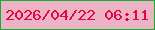 文字の大きさ：5、枠の色：16ae31、背景の色：ebb3c5、文字の色：e20646 無料ブログパーツのブログ時計