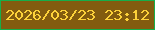 文字の大きさ：1、枠の色：16ae4a、背景の色：825c0f、文字の色：fdd23a 無料ブログパーツのブログ時計
