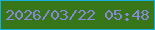 文字の大きさ：4、枠の色：16aeda、背景の色：377719、文字の色：8788d7 無料ブログパーツのブログ時計