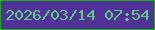 文字の大きさ：1、枠の色：16b111、背景の色：513398、文字の色：62ce84 無料ブログパーツのブログ時計