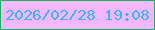 文字の大きさ：4、枠の色：16b15e、背景の色：f5b7ff、文字の色：3bb3fa 無料ブログパーツのブログ時計