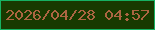 文字の大きさ：5、枠の色：16b162、背景の色：183a00、文字の色：ac6542 無料ブログパーツのブログ時計