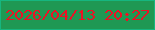 文字の大きさ：3、枠の色：16b67f、背景の色：1f9853、文字の色：ec1125 無料ブログパーツのブログ時計