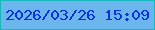 文字の大きさ：5、枠の色：16b8be、背景の色：6cb5ed、文字の色：0b34d5 無料ブログパーツのブログ時計