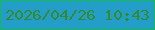文字の大きさ：5、枠の色：16b953、背景の色：239ec8、文字の色：348a2e 無料ブログパーツのブログ時計