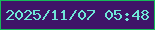 文字の大きさ：5、枠の色：16b959、背景の色：3f1468、文字の色：6fe6d8 無料ブログパーツのブログ時計