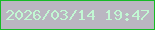 文字の大きさ：1、枠の色：16ba26、背景の色：bab6c1、文字の色：c2f7d3 無料ブログパーツのブログ時計