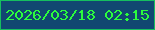 文字の大きさ：5、枠の色：16be5f、背景の色：114771、文字の色：2cfc3d 無料ブログパーツのブログ時計