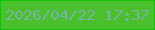 文字の大きさ：1、枠の色：16c00c、背景の色：4ac02c、文字の色：79b1a4 無料ブログパーツのブログ時計