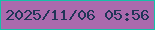 文字の大きさ：3、枠の色：16c1a8、背景の色：ab6aad、文字の色：213558 無料ブログパーツのブログ時計