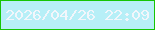 文字の大きさ：4、枠の色：16c505、背景の色：b7eff7、文字の色：f2f6fb 無料ブログパーツのブログ時計