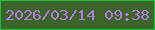 文字の大きさ：2、枠の色：16c538、背景の色：3d6529、文字の色：b27ae2 無料ブログパーツのブログ時計