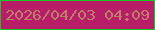 文字の大きさ：3、枠の色：16c624、背景の色：b81e67、文字の色：bf7e6a 無料ブログパーツのブログ時計