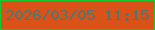 文字の大きさ：4、枠の色：16c930、背景の色：db5218、文字の色：4b776e 無料ブログパーツのブログ時計
