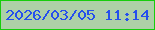 文字の大きさ：3、枠の色：16cd0c、背景の色：add0a7、文字の色：254fed 無料ブログパーツのブログ時計