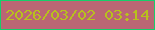 文字の大きさ：3、枠の色：16ce6a、背景の色：ba6674、文字の色：b8c01d 無料ブログパーツのブログ時計