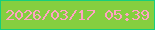 文字の大きさ：3、枠の色：16cf7b、背景の色：85cf3f、文字の色：ffa3c2 無料ブログパーツのブログ時計