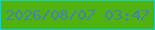 文字の大きさ：3、枠の色：16d1c0、背景の色：4fb20f、文字の色：4283b6 無料ブログパーツのブログ時計