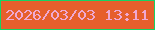 文字の大きさ：5、枠の色：16d264、背景の色：e65f2c、文字の色：efa9d3 無料ブログパーツのブログ時計