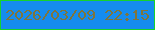 文字の大きさ：3、枠の色：16d32c、背景の色：158cee、文字の色：7e753b 無料ブログパーツのブログ時計