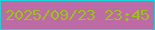 文字の大きさ：5、枠の色：16d4d8、背景の色：bc6ba5、文字の色：98c50d 無料ブログパーツのブログ時計