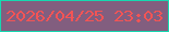 文字の大きさ：4、枠の色：16d8b0、背景の色：825e7f、文字の色：f35455 無料ブログパーツのブログ時計