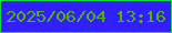 文字の大きさ：4、枠の色：16d940、背景の色：321fff、文字の色：52b407 無料ブログパーツのブログ時計
