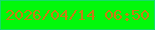 文字の大きさ：5、枠の色：16db69、背景の色：01f80a、文字の色：c67d14 無料ブログパーツのブログ時計
