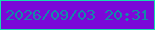 文字の大きさ：4、枠の色：16dbb0、背景の色：7b08d8、文字の色：1489a8 無料ブログパーツのブログ時計