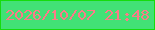 文字の大きさ：1、枠の色：16dc0d、背景の色：42e176、文字の色：fc7a88 無料ブログパーツのブログ時計