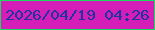 文字の大きさ：3、枠の色：16dd5b、背景の色：d51db7、文字の色：1d34a1 無料ブログパーツのブログ時計