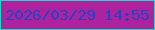 文字の大きさ：5、枠の色：16ddc7、背景の色：ae239d、文字の色：2243c7 無料ブログパーツのブログ時計