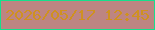 文字の大きさ：2、枠の色：16df8c、背景の色：bd8582、文字の色：cf9120 無料ブログパーツのブログ時計