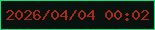 文字の大きさ：4、枠の色：16e07c、背景の色：09120f、文字の色：aa2913 無料ブログパーツのブログ時計