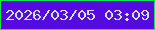文字の大きさ：1、枠の色：16e655、背景の色：540ae0、文字の色：d3e3dd 無料ブログパーツのブログ時計