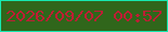 文字の大きさ：1、枠の色：16e9b1、背景の色：30661b、文字の色：be1e34 無料ブログパーツのブログ時計