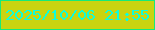 文字の大きさ：3、枠の色：16ea7a、背景の色：c9d411、文字の色：0dfedc 無料ブログパーツのブログ時計