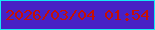 文字の大きさ：5、枠の色：16eaf5、背景の色：4821c5、文字の色：c61004 無料ブログパーツのブログ時計