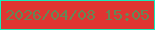 文字の大きさ：3、枠の色：16ecbb、背景の色：df3532、文字の色：658755 無料ブログパーツのブログ時計