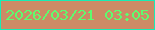 文字の大きさ：3、枠の色：16edb5、背景の色：cc8b66、文字の色：5efc6e 無料ブログパーツのブログ時計