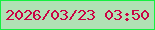 文字の大きさ：2、枠の色：16ef41、背景の色：b0e1b5、文字の色：ca0344 無料ブログパーツのブログ時計