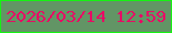 文字の大きさ：4、枠の色：16f213、背景の色：629565、文字の色：e90a65 無料ブログパーツのブログ時計