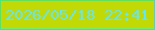 文字の大きさ：1、枠の色：16f2c0、背景の色：c1d905、文字の色：63e6f9 無料ブログパーツのブログ時計