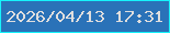 文字の大きさ：3、枠の色：16f3fb、背景の色：2a72b8、文字の色：dfdede 無料ブログパーツのブログ時計