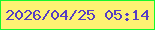 文字の大きさ：3、枠の色：16f72d、背景の色：fdf273、文字の色：563dc2 無料ブログパーツのブログ時計