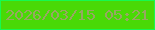 文字の大きさ：1、枠の色：16f94f、背景の色：49d906、文字の色：97a762 無料ブログパーツのブログ時計