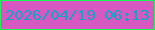 文字の大きさ：1、枠の色：16f955、背景の色：d559c0、文字の色：16a2c7 無料ブログパーツのブログ時計
